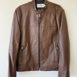 Coach Men's Tan Leather Jacket